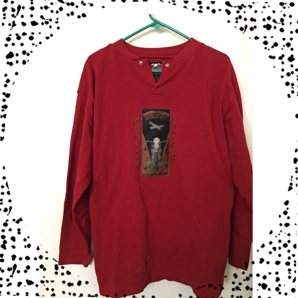 Vintage Haley-Davidson Long Sleeve Henley